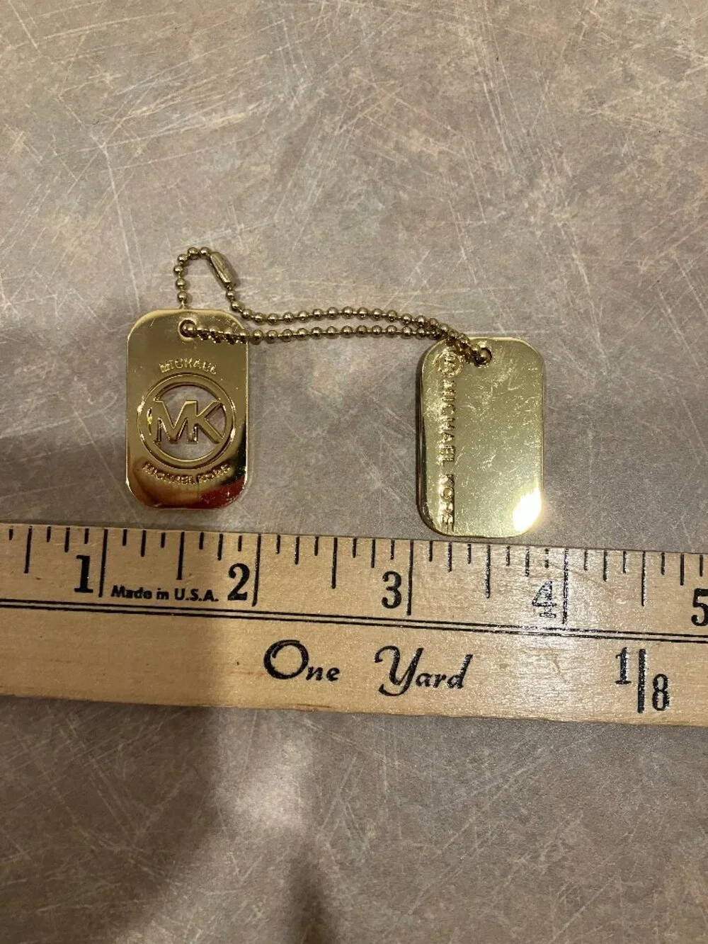 Gold Michael Kors Metal Bag Tag